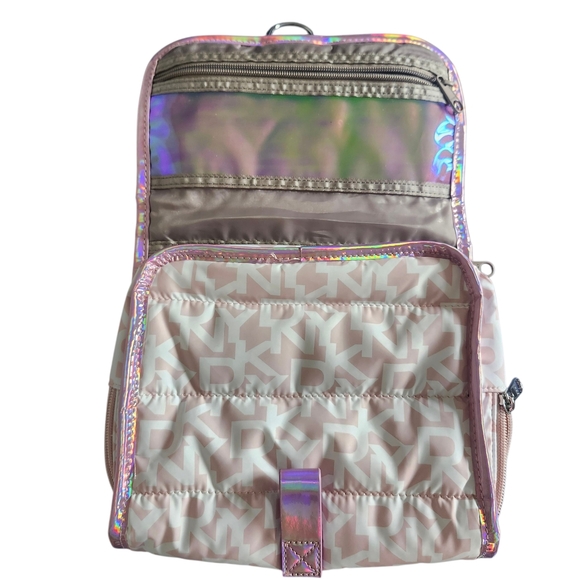 NEW  DKNY Portable Toiletry Cosmetic Travel Bag Makeup Organizer Storage Pouch - Picture 7 of 11